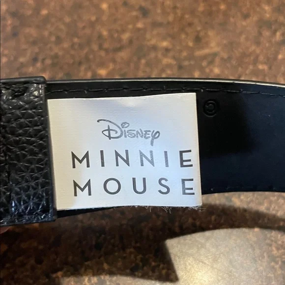 Black  like new Minnie Mouse Disney Belt with Silver Buckle - Picture 3 of 6